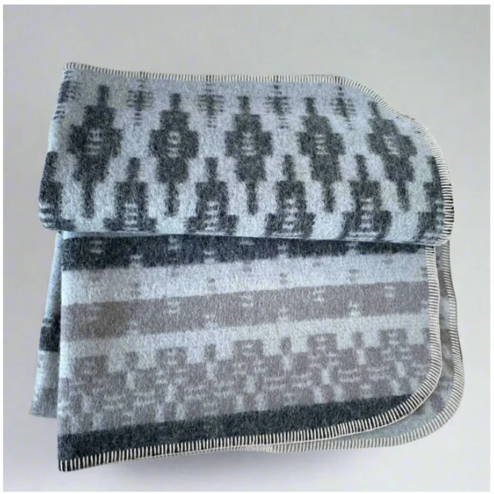 ARTZNL Alpaca Wool Cotton Throw Bed Blanket Large Southwestern Luxury Soft Queen